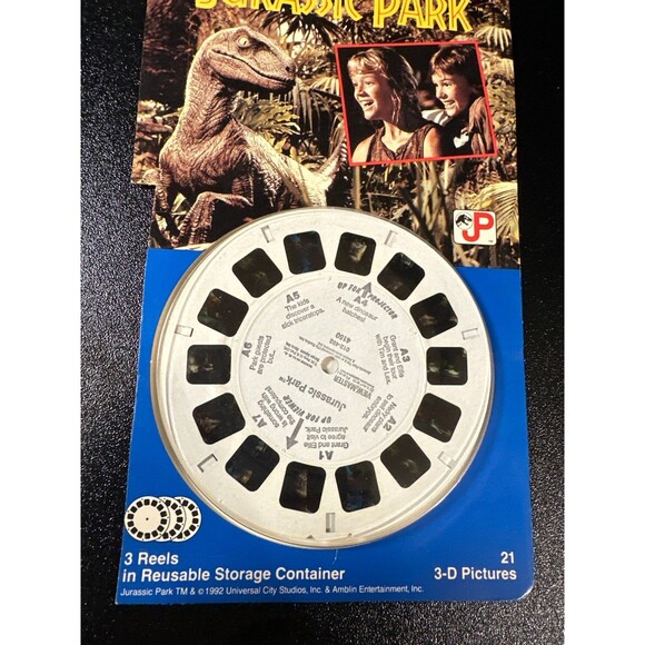 1993 View-Master Jurassic Park 3 Reel Set 3D Pictures Complete - Picture 3 of 10